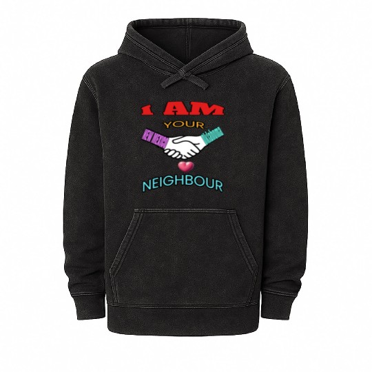 I AM YOUR NEIGHOUR NEW MEXICO AND OKLAHOMA Mineral Wash Hoodies