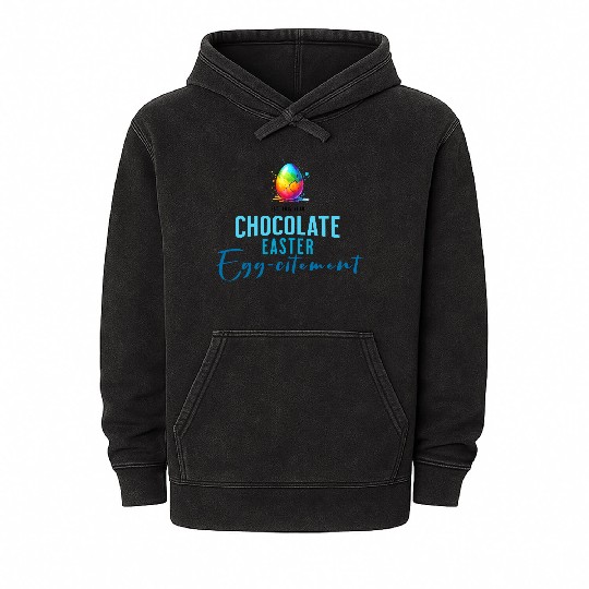 Chocolate Easter Egg-citement, Unique Mineral Wash Hoodies