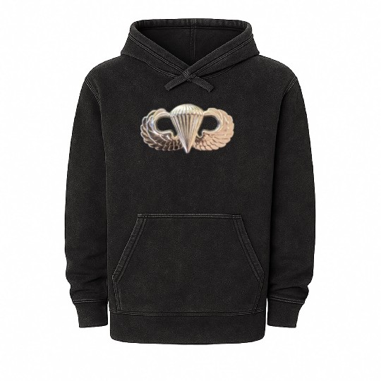 Airborne Wings gift for your favorite veteran. Mineral Wash Hoodies