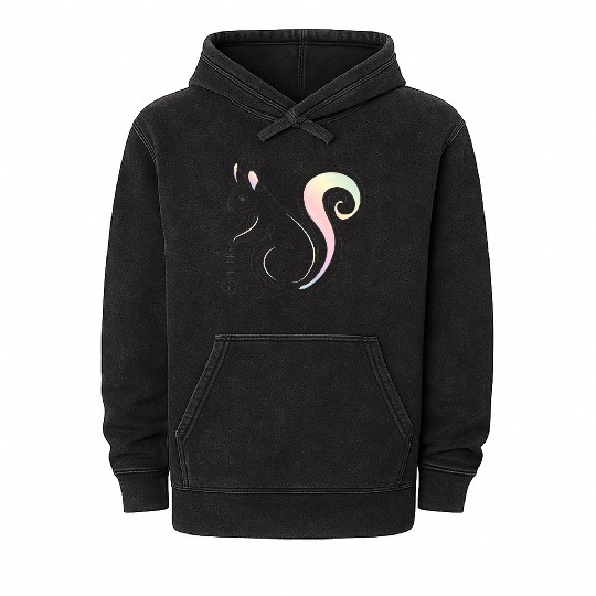 Squirrel Illustration - Spring Inspiration Mineral Wash Hoodies