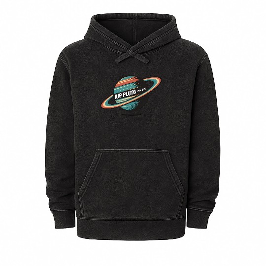 RIP Pluto Mineral Wash Hoodies