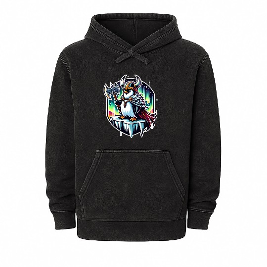 Viking Penguin Conquering Northern Lights Mineral Wash Hoodies
