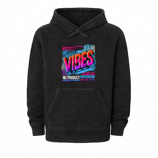 VIBES – Neon Grunge Retro Streetwear Mineral Wash Hoodies