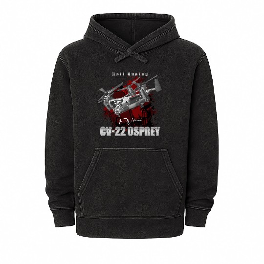 CV22 Osprey Us Air Force Hybrid Aircraft Mineral Wash Hoodies