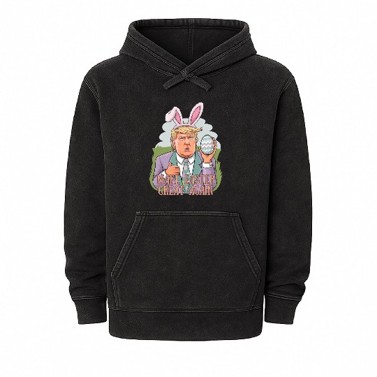 Trump Easter Bunny Mineral Wash Hoodies