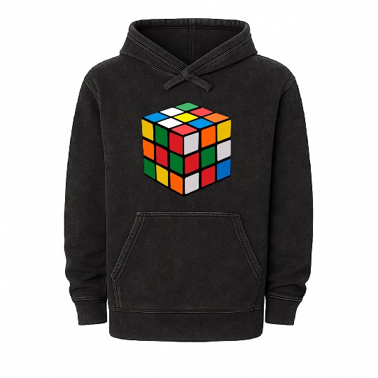 Classic colored Magical Cube Mineral Wash Hoodies