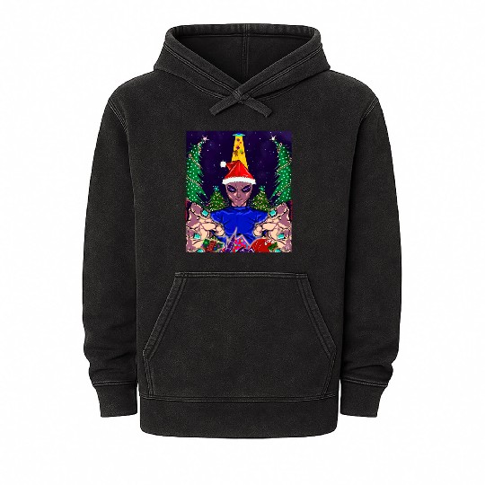 Alien Christmas Gifts Collection Time! Mineral Wash Hoodies