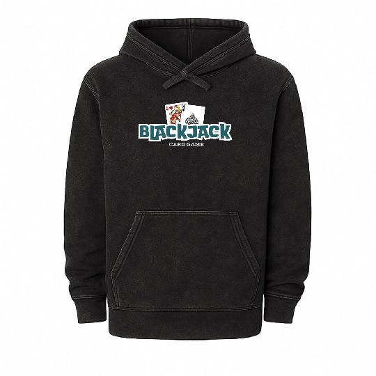 Blackjack: The Classic Card Game Mineral Wash Hoodies