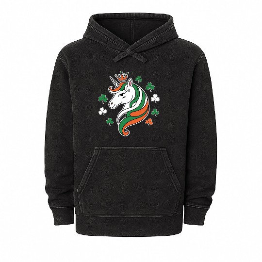 Irish Unicorn - St. Patrick’s Day Magic Mineral Wash Hoodies