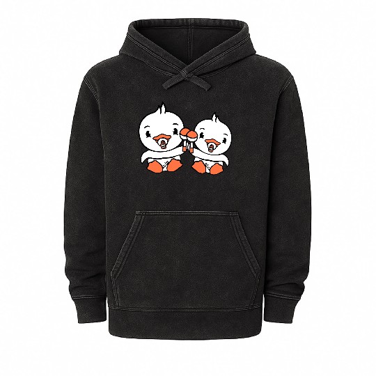 2 Ducks Babies Baby Children Pacifier Diaper Team Mineral Wash Hoodies