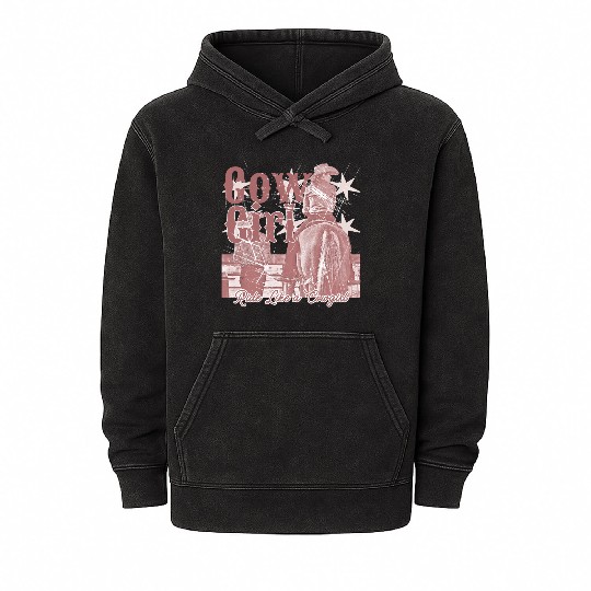 Wild West Cowgirl Mineral Wash Hoodies