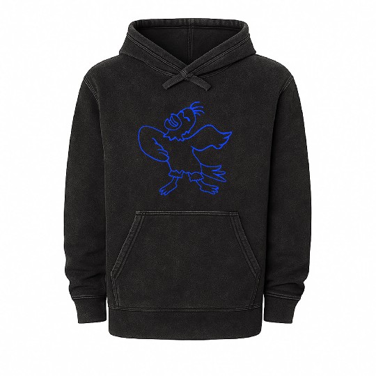 Seagull bird dances happily celebrates cheerful Mineral Wash Hoodies