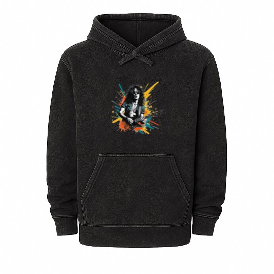 Rock and Roll Youth Avatar Stickers Mineral Wash Hoodies