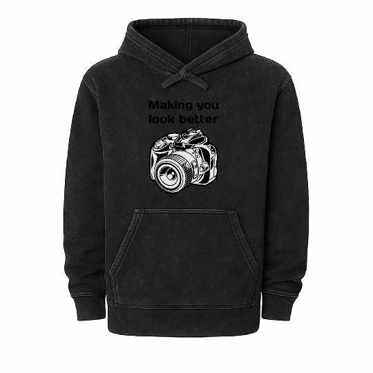 Making You Look Better Photography Camera Mineral Wash Hoodies