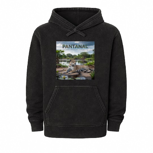 Pantanal Jaguar – Wild Beauty of Brazil Mineral Wash Hoodies