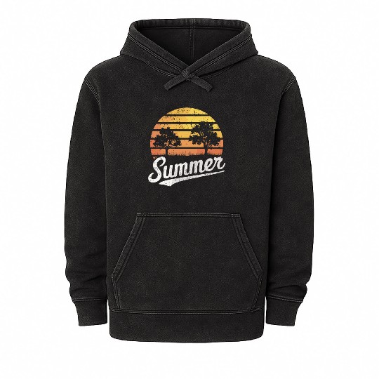 Vintage Nature Summer Mineral Wash Hoodies