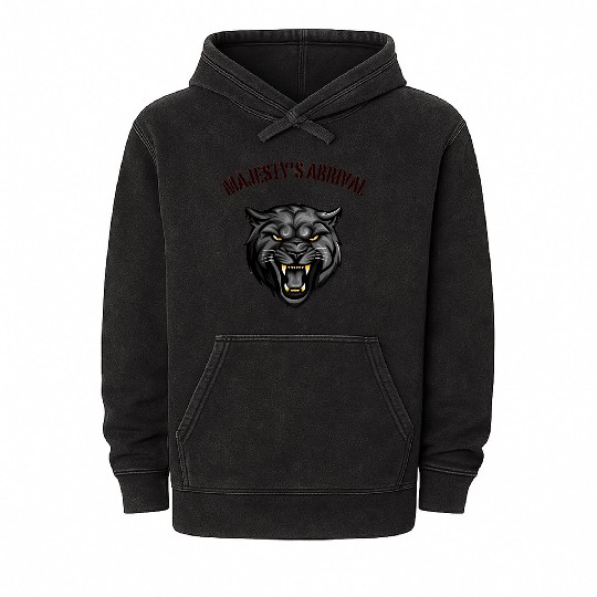 His Majesty's Arrival – Bold Angry Lion Graphic Me Mineral Wash Hoodies