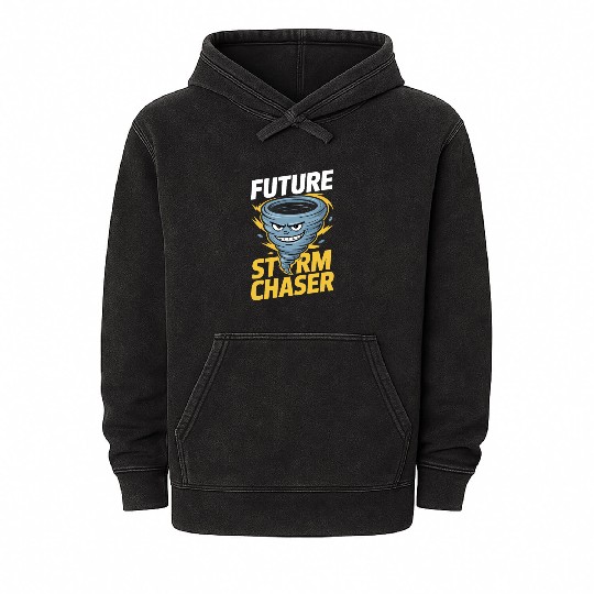 Future Storm Chaser Meteorology Storm Chasing Mineral Wash Hoodies