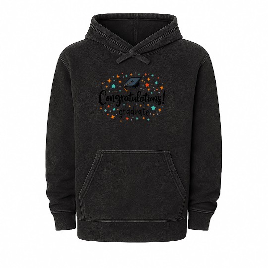 Congratulations Graduate! | Fun and Colorful Gradu Mineral Wash Hoodies