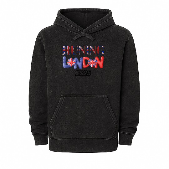 RUNING LONDON MARATHOON Mineral Wash Hoodies