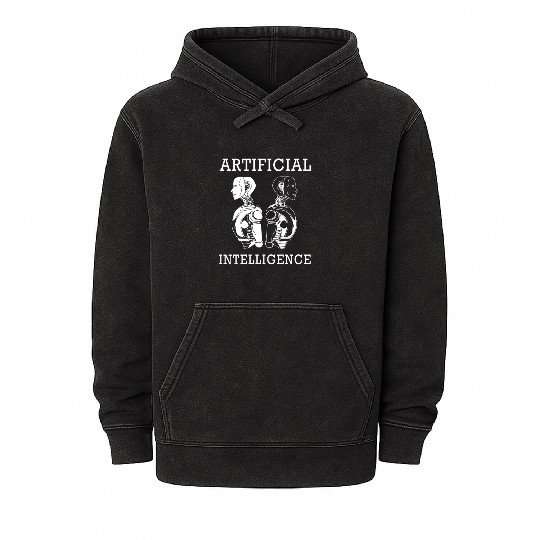 AI Artificial Intelligence Computer Science Mineral Wash Hoodies