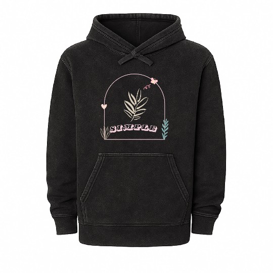 Simple Mineral Wash Hoodies in natural colors
