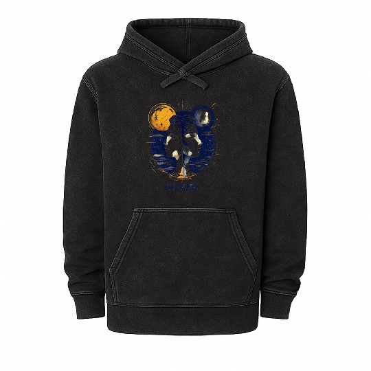 Zodiac Card Gemini Mineral Wash Hoodies