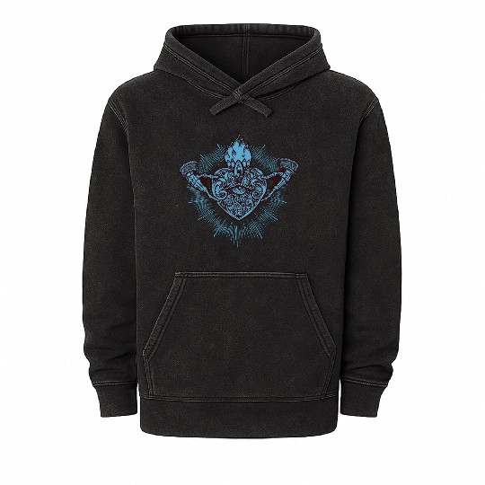 Sacred Heart Claddagh Symbol - Lowbrow Mineral Wash Hoodies