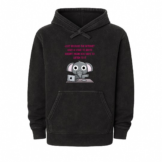 Elephant's critique of the internet Mineral Wash Hoodies