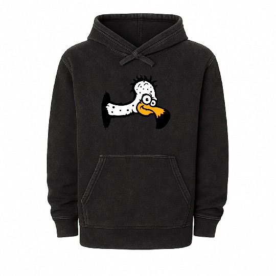 Vulture scavenger bird funny vultures fun cartoon Mineral Wash Hoodies