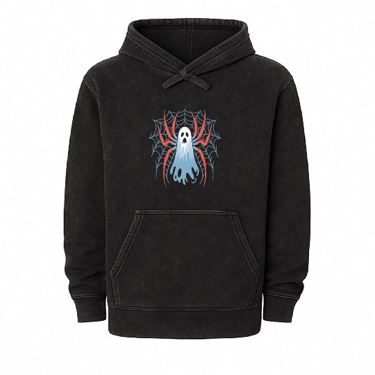 Ghost Spider Scream Mineral Wash Hoodies