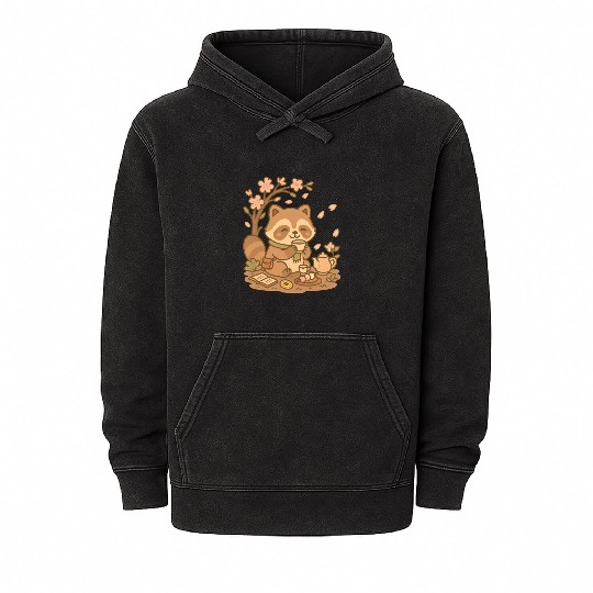 Tanuki Tea Time Mineral Wash Hoodies