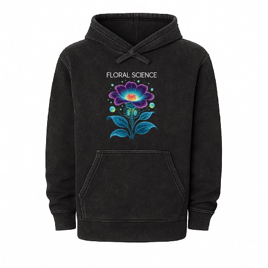 Floral Science Botany and Chemistry Fusion Mineral Wash Hoodies
