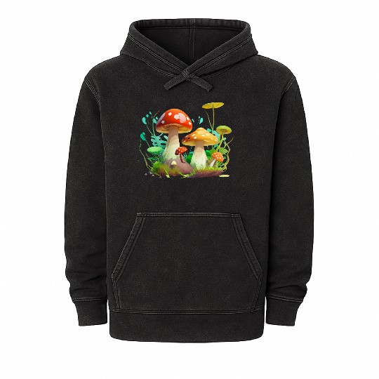 Funky Fungi – Nature’s Neon Wonder Mineral Wash Hoodies