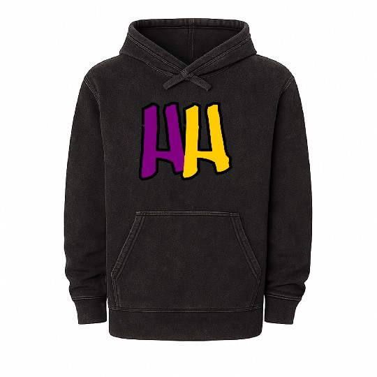 HH Logo – Old School Vibes in Purple & Gold Mineral Wash Hoodies