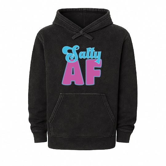Salty AF – Bold, Beachy, and Unapologetically Chil Mineral Wash Hoodies