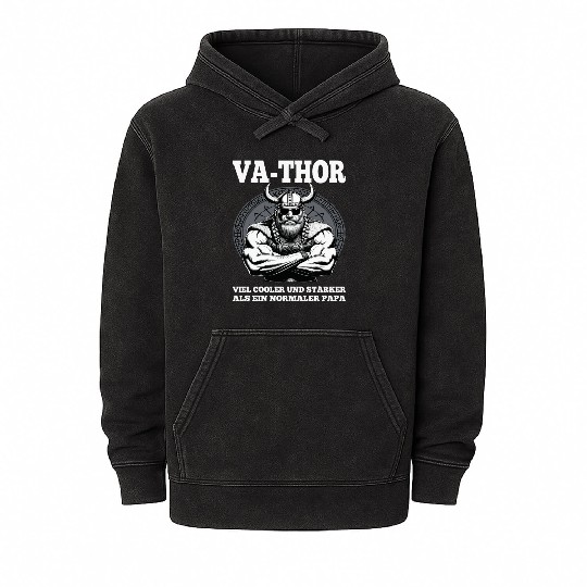 Viking Warrior Man Odin Thor Norman Walhalla Mineral Wash Hoodies
