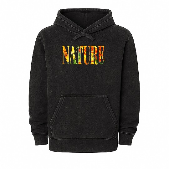 Nature Marigold Flower Mineral Wash Hoodies