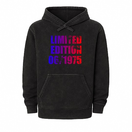 50th birthday Limited Edition 06/1975 Mineral Wash Hoodies