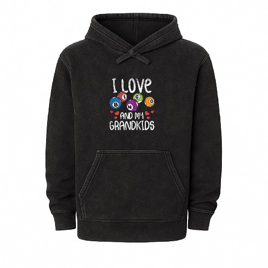 Bingo Lover Grandkids Pride Mineral Wash Hoodies