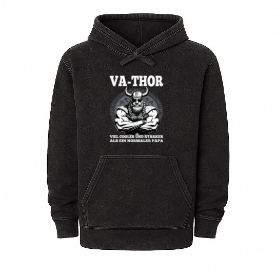 Viking Warrior Man Odin Thor Norman Walhalla Mineral Wash Hoodies