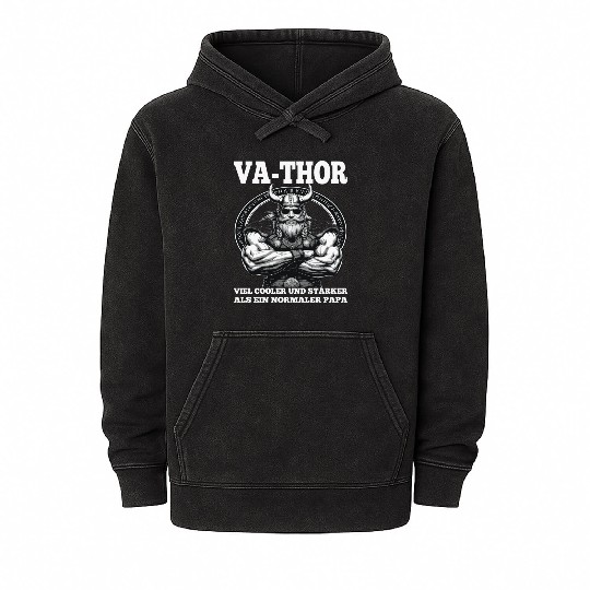 Viking Warrior Man Odin Thor Norman Walhalla Mineral Wash Hoodies