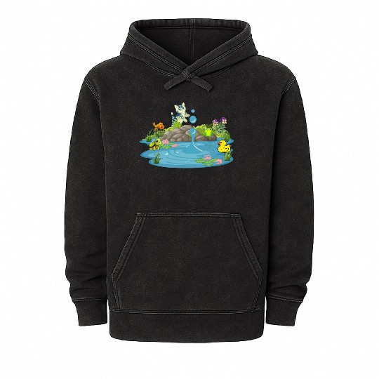 Life & Nature (At the pond) Mineral Wash Hoodies