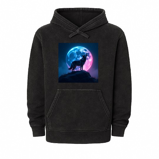 Howl of the Neon Moon Mineral Wash Hoodies