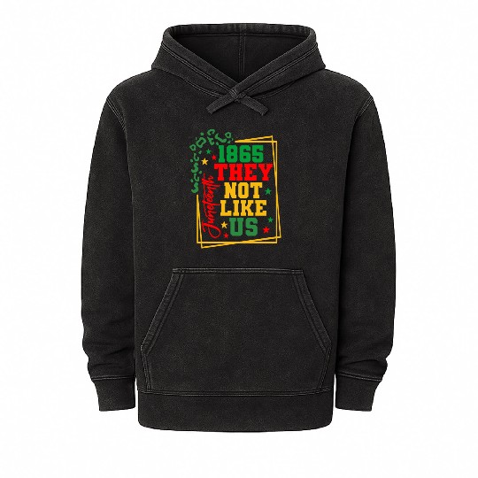 Black History Juneteenth 1865 They Not Like Us Mineral Wash Hoodies