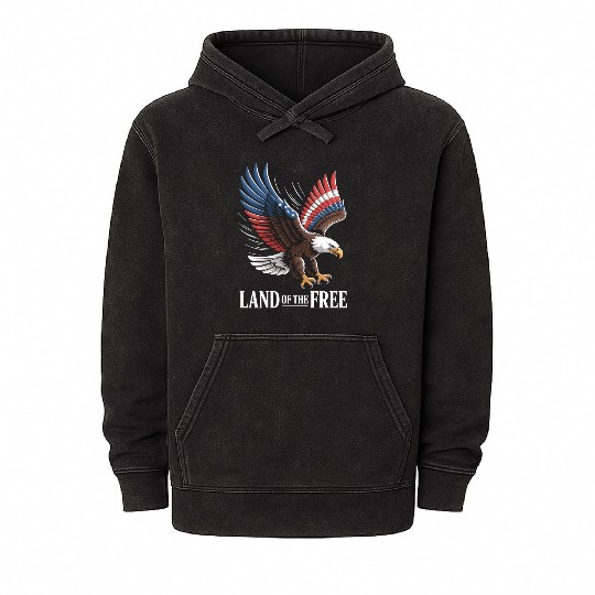Land of the Free Mineral Wash Hoodies