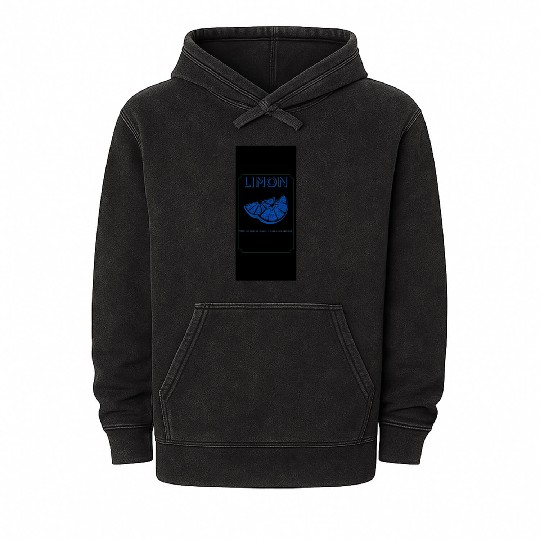 Funny Blue Lemon Slice - Sour Face Escape Mineral Wash Hoodies