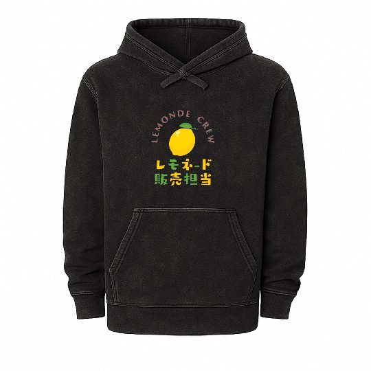 Lemonade Crew Kawaii Lemon Mineral Wash Hoodies