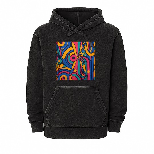 African design Mineral Wash Hoodies