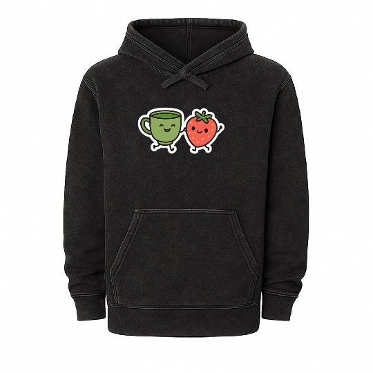 Matcha & Berry Besties Mineral Wash Hoodies
